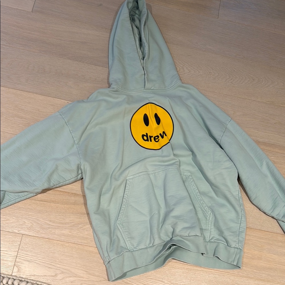 DREW Light Green Hoodie with Yellow Logo